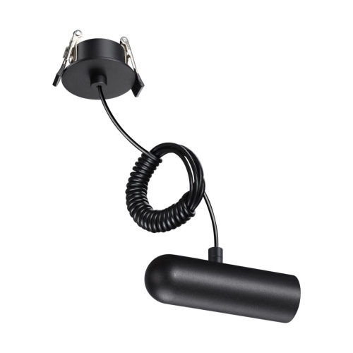 NOVOTECH 359384 KONST NT24 048 черный База встраиваемая для ввода питания с заглушкой и проводом-подвесом (длина провода – 2м) IP20 48V GLAT