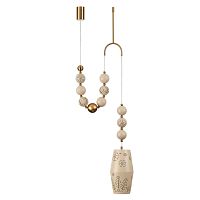 ODEON LIGHT EXCLUSIVE 5444/1B PENDANT ODL_EX26 031 бежевый/античная бронза/металл/керамика Подвес с держателем E27 1*40W KARELIA
