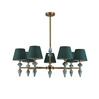 LUMION 8275/7 CLASSI LN26 048 латунь/зеленый, металл/керамика/ткань Люстра Е14 7*40W 220V VERMONT