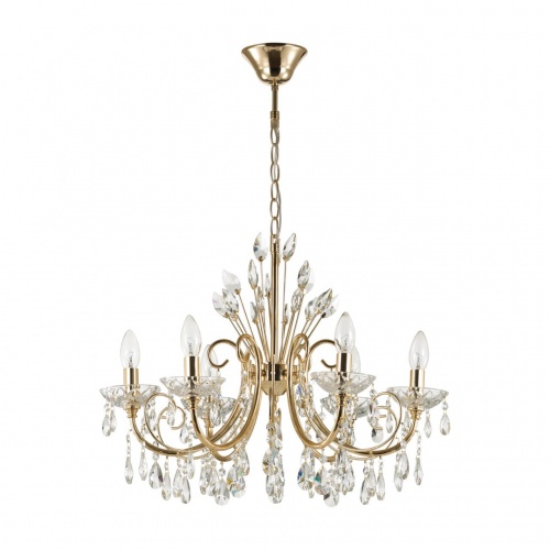 ODEON LIGHT 4977/6 HALL ODL23 627 золотой/хрусталь Люстра E14 6*40W VERSIA