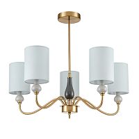 LUMION 6590/5 CLASSI LN26 055 латунь/мятный зеленый, металл, керамика/текстиль Люстра подвесная E14 5*40W 220V ANRI