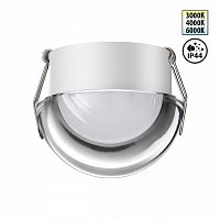 NOVOTECH 359434 SPOT NT24 586 белый Светильник встраиваемый влагозащищенный с переключателем цв.температуры IP44 LED 10W 220-240V 3000/4000/6000K 750Лм LARGO