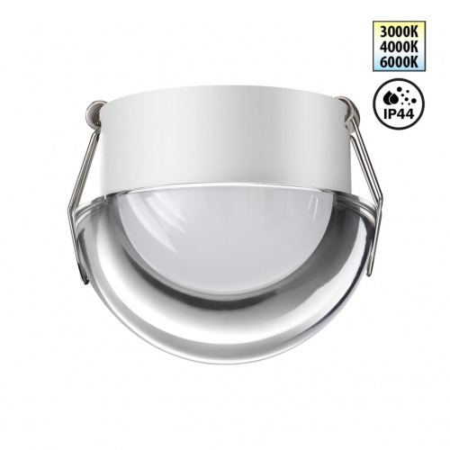 NOVOTECH 359434 SPOT NT24 586 белый Светильник встраиваемый влагозащищенный с переключателем цв.температуры IP44 LED 10W 220-240V 3000/4000/6000K 750Лм LARGO