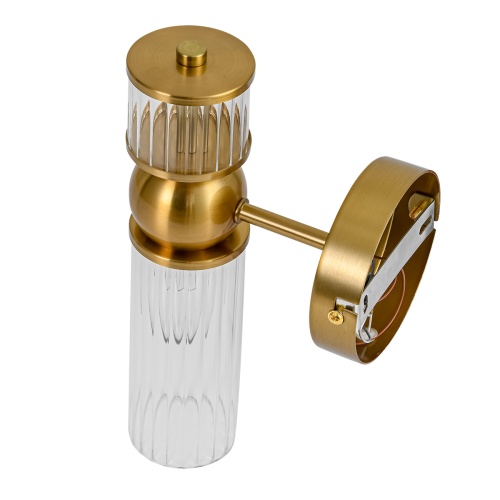 LUMION 8276/1W MODERNI LN26 161 латунь/прозрачный, металл/стекло Бра Е14 1*40W 220V DENVER фото 4