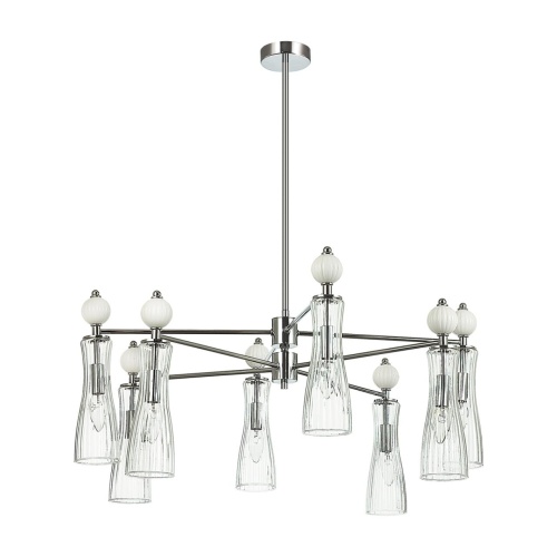 LUMION 8268/8 NEOCLASSI LN26 160 хром/белый/прозрачный, металл/керамика/стекло Люстра Е14 8*40W 220V EMILY