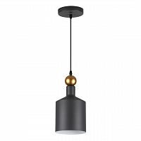 ODEON LIGHT 4085/1 PENDANT ODL19 417 темн.серый/золотой Подвес Е27 1*40W 220V BOLLI