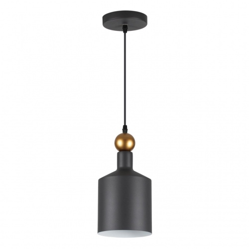 ODEON LIGHT 4085/1 PENDANT ODL19 417 темн.серый/золотой Подвес Е27 1*40W 220V BOLLI