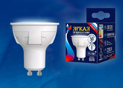 Лампа светодиодная Uniel FR PLP01WH GU10 6Вт 4000K UL-00002421 фото 2