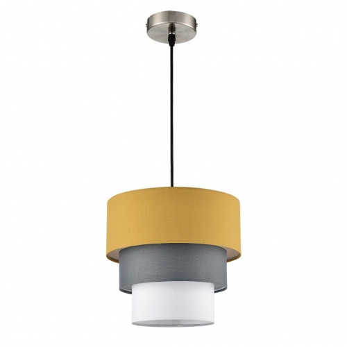 LUMION 8038/1 MODERNI LN26 187 никель/желтый/серый/белый, металл/текстиль Подвесной светильник Е27 60W 220V ILAIDA