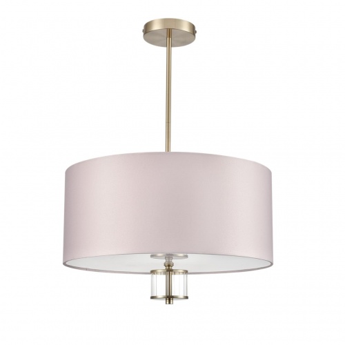 LUMION 8109/5C MODERNI LN26 180 латунь титаниум/бежевый, металл/текстиль/стекло Люстра потолочная E14 5*40W 220V DAMONA