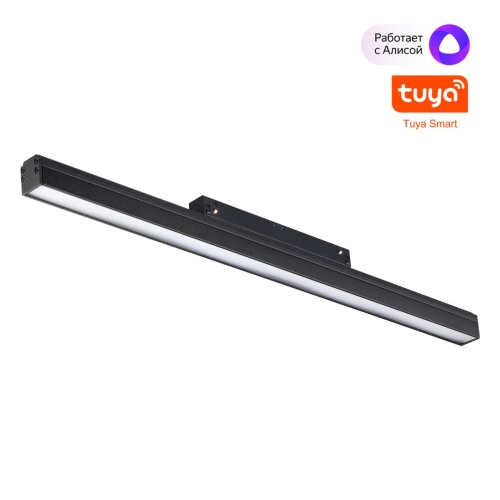 NOVOTECH 359482 SHINO NT24 134 черный Трековый низковольт. св-к диммир. со сменой цв.температуры, пульт ДУ/Tuya Smart Life IP20 LED 24W 48V 3000-6500K FLUM