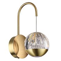 ODEON LIGHT 5101/5WL L-VISION ODL25 559 латунь/прозрачный/акрил Бра LED 5W 4000K 300Лм SONO