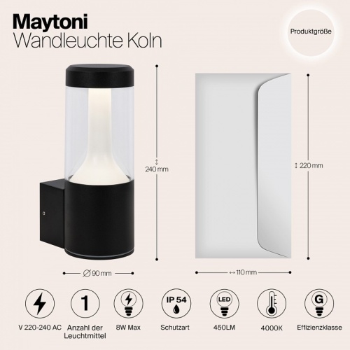Светильник на штанге Maytoni Koln O590WL-L8B4K фото 6