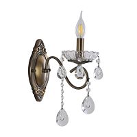 LUMION 8346/1W CLASSI LN26 089 бронза/прозрачный, металл/хрусталь Бра E14 1*40W 220V LUINA