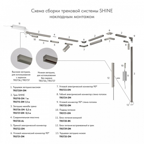 Заглушка для трека Denkirs SHINE BASE TR5735H-DN фото 3 Заглушка для трека Denkirs SHINE BASE TR5735H-DN фото 3