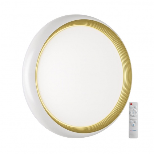 SONEX 7650/EL PALE SN 141 Светильник пластик/золотой LED 70Вт 3000-6000К D480 IP43 пульт ДУ TOFIQ WHITE