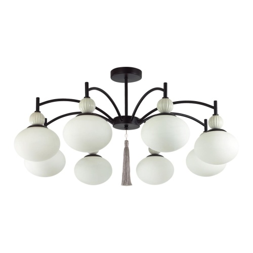 LUMION 8273/8C NEOCLASSI LN26 041 черный/серый/белый, металл/керамика/стекло Люстра потолочная Е14 8*40W 220V GLORIYA