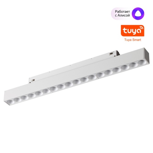 NOVOTECH 359634 SHINO NT25 144 белый Трековый низковольт. св-к диммир. со сменой цв.температуры, пульт ДУ/Tuya Smart Life IP20 LED 18W 48V 3000-6000K FLUM