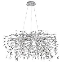 ODEON LIGHT 4970/10 HALL ODL24 615 матов.серебристый/алюмин./хрусталь Люстра G9 10*40W DELICA