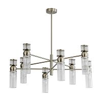 LUMION 8277/8 MODERNI LN26 164 сатин никель/прозрачный, металл/стекло Люстра Е14 8*40W 220V DENVER