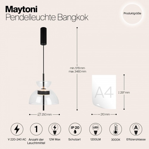 Подвесной светильник Maytoni Bangkok MOD185PL-L6B3K2 фото 4 Подвесной светильник Maytoni Bangkok MOD185PL-L6B3K2 фото 4