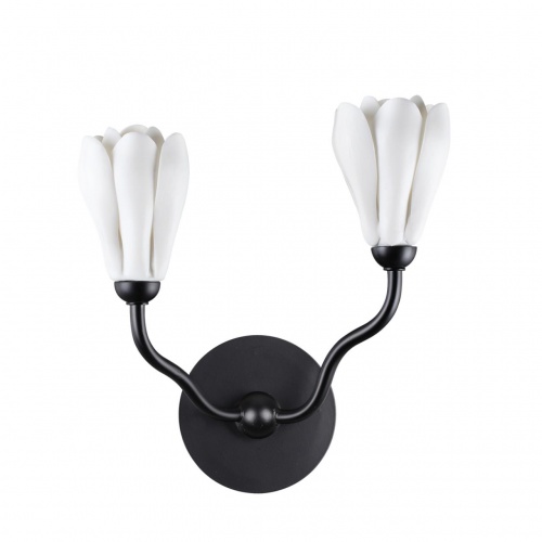 ODEON LIGHT 5090/2W MODERN ODL25 553 черный матовый/белый/фарфор Бра G4 LED 2*5W GARDI