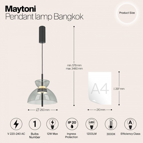 Подвесной светильник Maytoni Bangkok MOD185PL-L11B3K2 фото 4