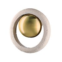 ODEON LIGHT EXCLUSIVE 5443/1W HIGHTECH ODL_EX25 037 сатинированн.латунь/беж./металл/полирезин Настенный светильник 1*G9 LED*6W SATURN