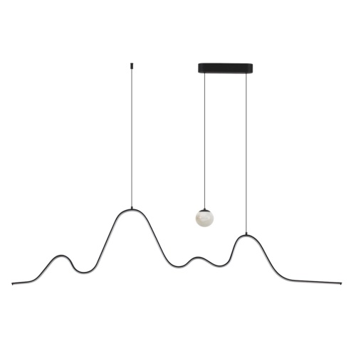 ODEON LIGHT 7181/37L HIGHTECH ODL26 283 Подвесной светильник черный/алебастр/металл IP20 LED 37W 2600Лм 3000K 120° 220-240V MOONLIGHT