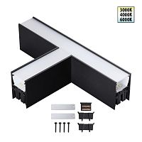 NOVOTECH 359611 OVER NT25 070 черный Светильник соединитель «Т» с переключ. цв. температуры IP20 LED 12W 220-240V 3000К\4000К\6000К FATTO