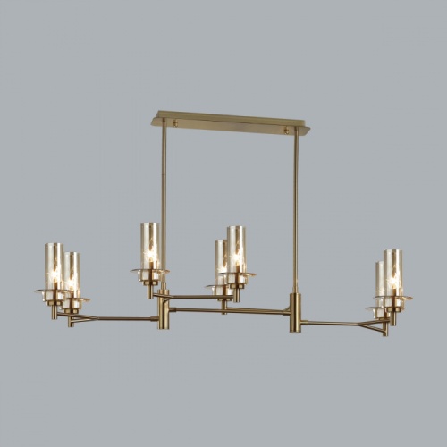 LUMION 6554/8C CLASSI LN25 000 бронза/коньячный/металл/стекло Люстра потолочная E14 8*40W 220V MADONNA фото 6