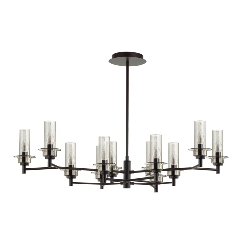 LUMION 6555/12C CLASSI LN26 100 черный/дымчатый/металл/стекло Люстра потолочная E14 12*40W 220V MADONNA фото 8