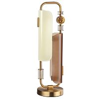 ODEON LIGHT EXCLUSIVE 5467/10TL MODERN ODL_EX26 049 белый/коричневый/античная бронза/металл/стекло/декор металл Настольная лампа LED 10W (5W*2) 2700K LION