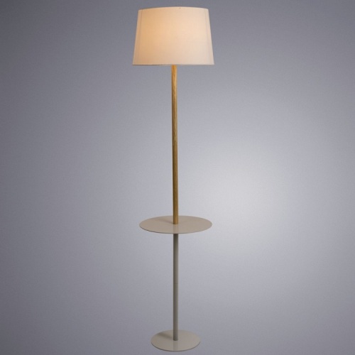 Торшер с полкой Arte Lamp Connor A2102PN-1WH фото 2