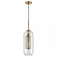 ODEON LIGHT 4940/1 PENDANT ODL22 401 античн.бронза/металл/прозрачный/стекло Подвес E27 1*40W CLOCKY