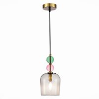 SL2000.223.01 Подвес ST-Luce Золотистый/Розовый E14 1*40W