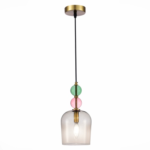 SL2000.223.01 Подвес ST-Luce Золотистый/Розовый E14 1*40W SL2000.223.01 Подвес ST-Luce Золотистый/Розовый E14 1*40W