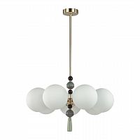 ODEON LIGHT EXCLUSIVE 5405/7 MODERN ODL_EX24 125 золотой/серый/зеленый/белый матов./металл/керамика/стекло Люстра E14 7*40W PALLE