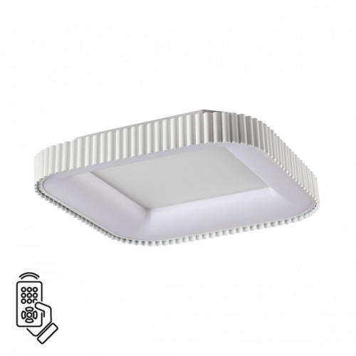 SONEX 7767/56L AVRA LED SN 578 Светильник металл/белый LED (56Вт+14Вт) 3000-6000K 500х500 IP43 пульт ДУ+подсветка SHARMEL