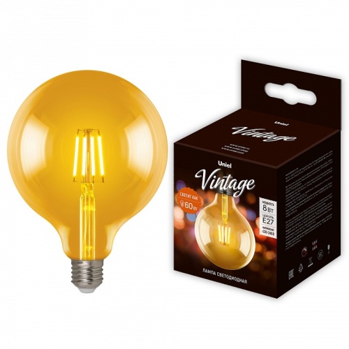 Лампа светодиодная Uniel Golden E27 8Вт K UL-00002358 фото 2