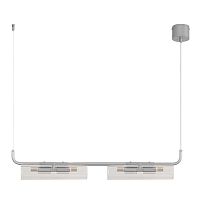 LUMION 8258/4 SUSPENTIONI LN26 286 серебро/прозрачный, металл/стекло Подвес G9 4*20W 220V TORONTO