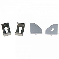 Набор заглушек и скоб для профиля Uniel UFE-N04 SILVER A POLYBAG UL-00000624