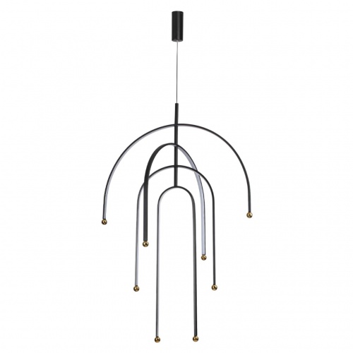 ODEON LIGHT 6633/95L HIGHTECH ODL24 285 металл/черный/акрил Подвесной светильник (регулируемые рожки) LED 95W 3000K 220V MEMFI