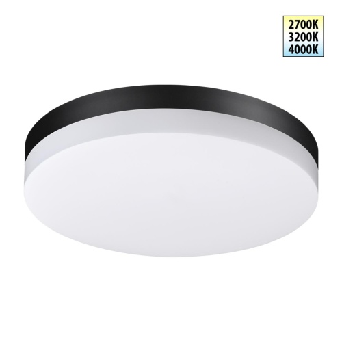 NOVOTECH 359730 STREET черный Светильник ландшафтный светодиодный с переключателем цветовой температуры и мощности LED 20-25-30 180-265V OPAL