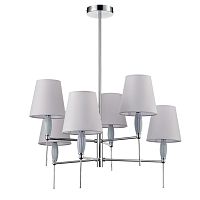 LUMION 8279/6 CLASSI LN26 053 хром/серый, металл/керамика/текстиль Люстра Е14 6*40W 220V KARMEN