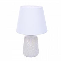 LUMION 8212/1T CLASSI LN26 475 белый жемчужный/белый, керамика/текстиль Настольная лампа Е27 1*60W 220V SINNA