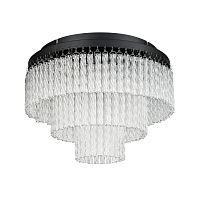 LUMION 6576/11CR CLASSI LN24 000 черный/прозрачный/металл/стекло Люстра потолочная G9 11*20W 220V SPIRALS