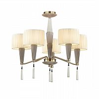 ODEON LIGHT EXCLUSIVE 5403/5 CLASSIC ODL_EX23 117 бронзовый/светло-коричневый/кремовый металл/керамика/ткань Люстра E14 5*40W LATTE