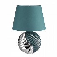 LUMION 8140/1T MODERNI LN26 491 бирюзовый/серебро, керамика/текстиль Настольная лампа Е27 1*60W 220V TAPALA