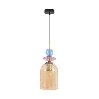 LUMION 8298/1A MODERNI LN26 368 бронза/амбер/розовый/голубой, металл/стекло Подвес E27 1*40W 220V IRIME